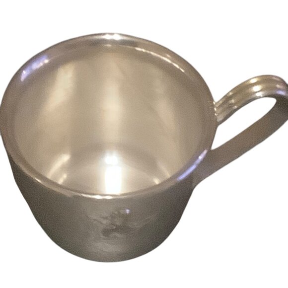 Vtg Silver Plated Baby Cup Mug With Duck Design 2.5” - Picture 4 of 6